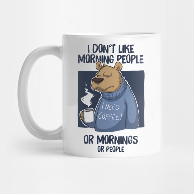 Morning Coffee Bear Grumpy v2 by MBGraphiX